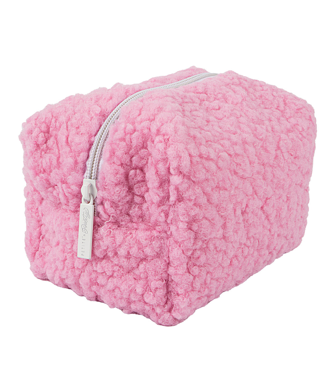 Pink Sherpa Makeup Bag